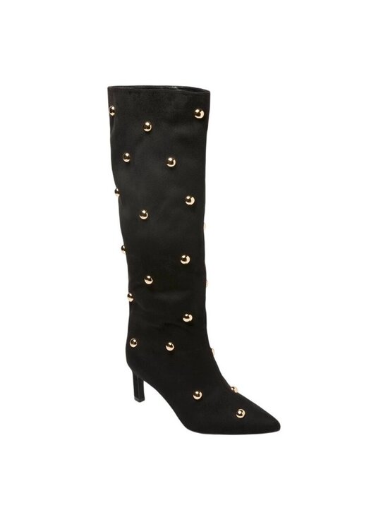 a new day Shoes - NWT A New Day Justice Boots Faux Suede Embellished Pin Jet Black / Gold 7.5M